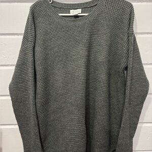 J. Jill Charcoal Crewneck Sweater